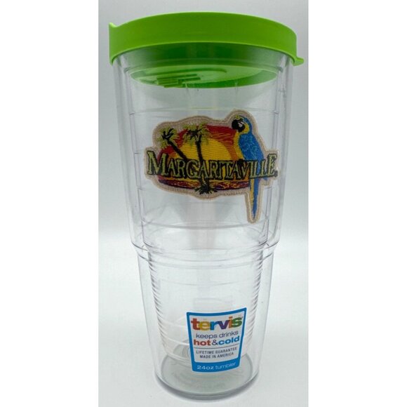 Tervis Tumbler  & Lid 24 oz. Margaritaville Buffett Logo Pool Pool, boat NEW! - Picture 1 of 5